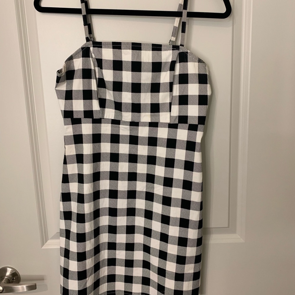 Black and white checker dress